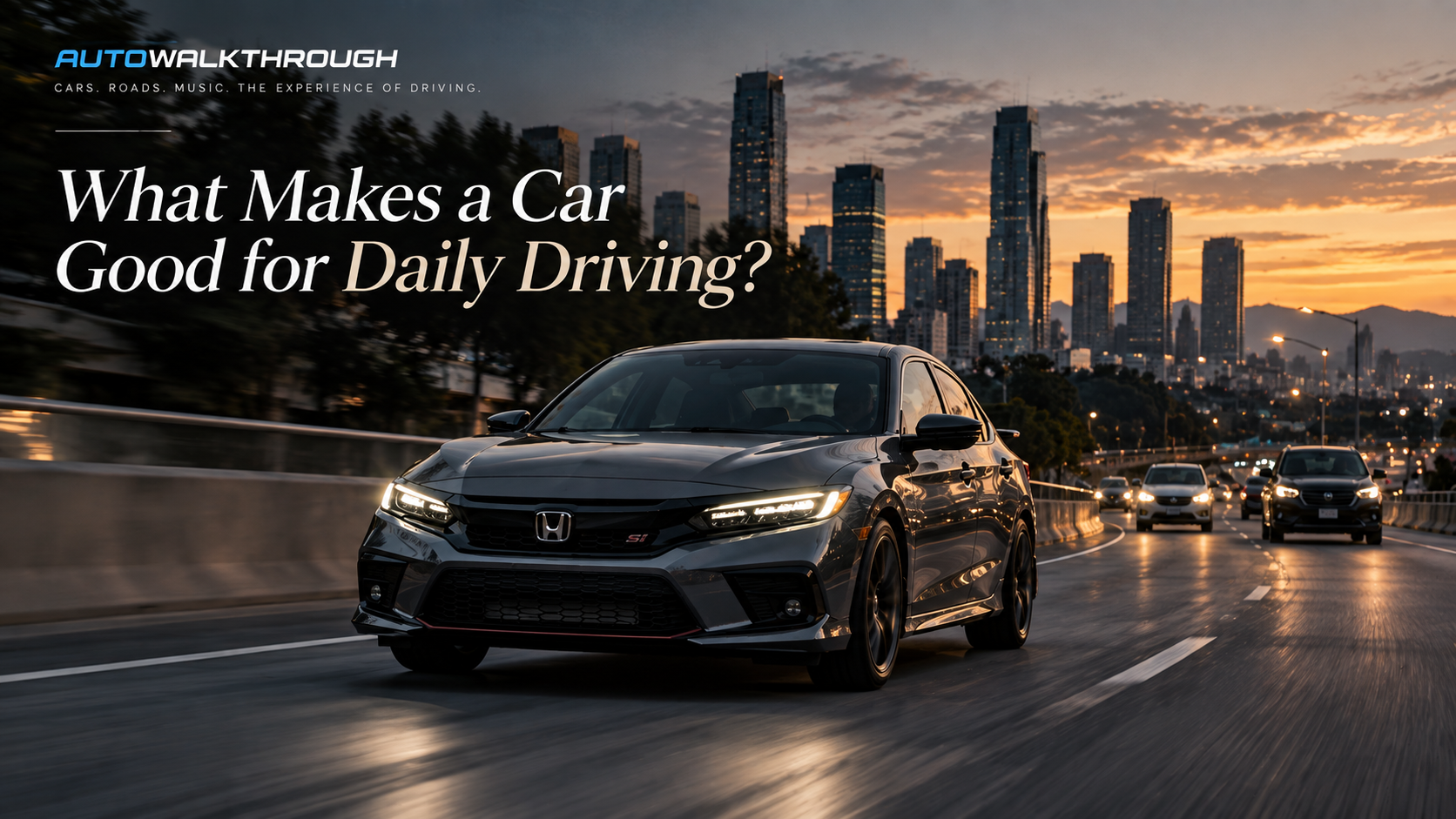 modern sedan ready for an everyday morning commute